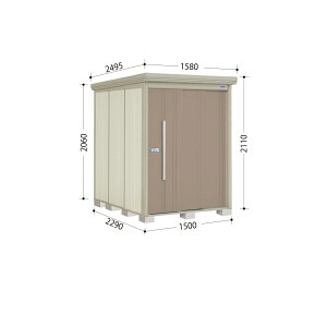タクボ物置 ND/ストックマン 背面棚 ND-1522 標準屋根 一般型 『追加金額で工事可能』 『物置 屋外用 大型 倉庫 小屋 屋外 収納庫 diy 大容量 吊り戸 鍵つき 庭』【追加金額で取付工事可能】