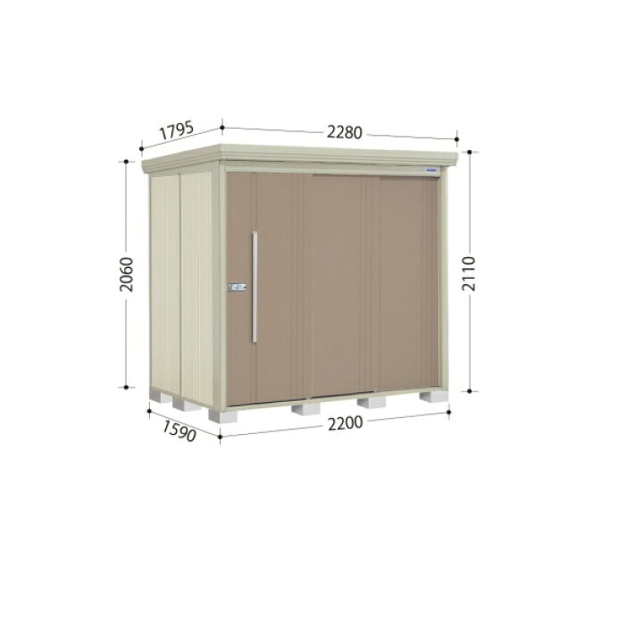 楽天市場】タクボ物置 ND／ストックマン 背面棚 ND-2215 標準屋根 一般 