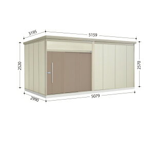 タクボ物置 JN/トールマン JN-SZ5029 結露減少屋根 標準棚 多雪型 『 物置 屋外 大型 倉庫 小屋 収納 収納庫 物置き diy キット 吊り戸 鍵つき タイヤ 自転車 庭 おしゃれ 』 カーボンブラウン