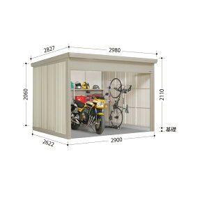 【マラソン対象】タクボ物置 WS/シャッターマン WSB-SZ2926 『 物置 屋外 大型 倉庫 小屋 収納庫 物置き diy キット シャッター付き 大容量 鍵つき タイヤ テント 自転車 おしゃれ 』
