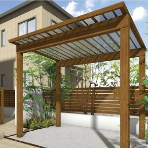 サイクルポート タカショー スノースタイル ミニ ポリカ屋根使用(クリアマット) 標準柱(H18) 2400×2498 『サビに強いアルミ製 家庭用 おしゃれ 自転車置場 屋根』