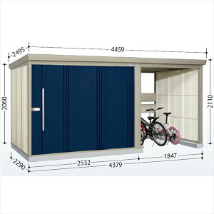 タクボ物置 TP/ストックマンプラスアルファ TP-SZ43R22 『物置 屋外 大型 倉庫 小屋 収納庫 diy サイクルポート タイヤ テント 庭 おしゃれ』【追加金額で取付工事可能】 ディープブルー