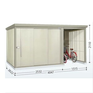 タクボ物置 TP/ストックマンプラスアルファ TP-S4026 『物置 屋外 大型 倉庫 小屋 収納庫 diy サイクルポート タイヤ テント 庭 おしゃれ』【追加金額で取付工事可能】 ムーンホワイト