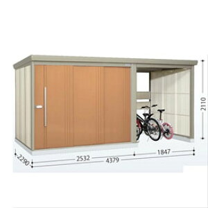 タクボ物置 TP/ストックマンプラスアルファ TP-S43R22 『物置 屋外 大型 倉庫 小屋 収納庫 diy サイクルポート タイヤ テント 庭 おしゃれ』【追加金額で取付工事可能】 トロピカルオレンジ