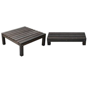 Sスタイル ユニットウッドデッキ harmonie(アルモニー)90×90 ステップ付 組立品 #SDKIT9090STP-DBR ダークブラウン 『濡れ縁』