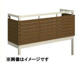 YKKAP ルシアスバルコニー 屋根置式 横格子 関東間 ロング柱 2間×3尺 床材 樹脂製デッキ アルミ+アルミカラー 『後付バルコニー 洗濯物干し場 リフォーム向け アルミ製』
