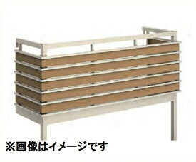 YKKAP ルシアスバルコニー 屋根置式 組合せ格子 関東間 ロング柱 1.5間×6尺 床材 樹脂製デッキ アルミ+木調カラー 『後付バルコニー 洗濯物干し場 リフォーム向け アルミ製』