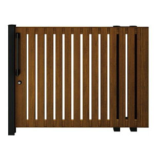 【送料無料】YKKAP ルシアススライド S02型 標準柱 16-16R 片引き 片面シリンダー錠セット 『たてストライプ ノンレール式引き戸 門扉』『ゲート 部材 ガーデン 住宅 境界 入口 塀 壁 diy おしゃ