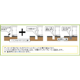 転倒防止工事【地面がアスファルトの場合】（105,000円）