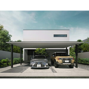三協アルミ F2 エフツー 3台用 基本タイプ 5781 H25 天井材:形材色 柱4本 『 カーポート 3台 本体のみ 駐車場 屋根 外構 エクステリア 』