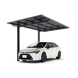 三協アルミ セルフィ 基本 1台用 柱2本 4330 H25 ブラックポリカーボネート 『 カーポート 1台 本体のみ 駐車場 屋根 外構 エクステリア DIY 』