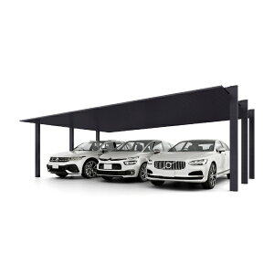 LIXIL リクシル カーポートSC 3台用 基本棟 標準柱(H22) 81-57型 『カーポート3台用 アルミ屋根 ガレージ サイクルポート 屋根 おしゃれ diy おすすめ 人気 安い diy 』 ダスクグレー