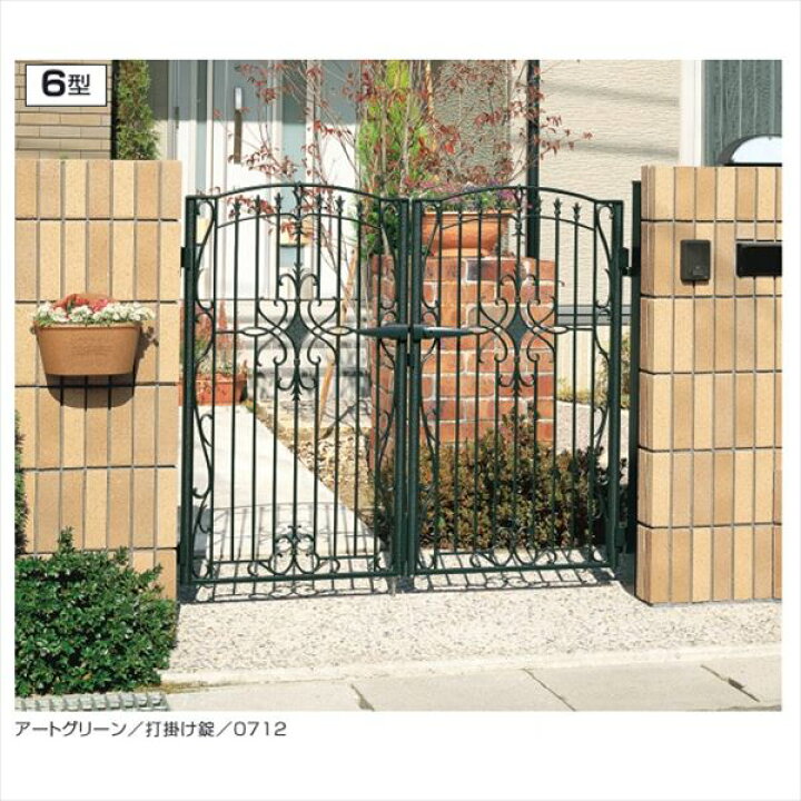 楽天市場】三協アルミ 門扉 キャスリート 6型 両開きセット 門柱タイプ 0710 : エクステリアのキロ楽天市場支店