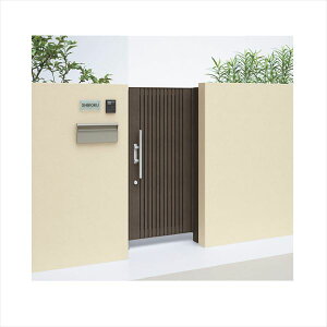 【マラソン対象】【送料無料】【法人様限定商品 個人宅・現場配送不可】四国化成 アレグリア門扉 TL1型 柱仕様 片開き 1016 木調タイプ『ゲート 部材 ガーデン 住宅 境界 入口 塀 壁 diy おし