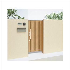 【マラソン対象】【送料無料】【法人様限定商品 個人宅・現場配送不可】四国化成 アレグリア門扉 TL1型 柱仕様 片開き 0818 木調タイプ『ゲート 部材 ガーデン 住宅 境界 入口 塀 壁 diy おし