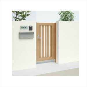 【送料無料】【法人様限定商品 個人宅・現場配送不可】四国化成 アレグリア門扉 1型 柱仕様 片開き 0912 木調タイプ『ゲート 部材 ガーデン 住宅 境界 入口 塀 壁 diy おしゃれ 形材 門扉』 ラ