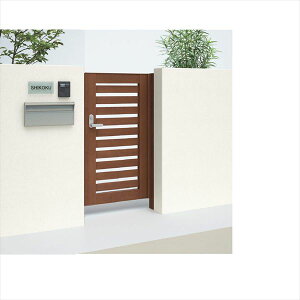 【送料無料】【法人様限定商品 個人宅・現場配送不可】四国化成 アレグリア門扉 3型 柱仕様 片開き 0712 木調タイプ『ゲート 部材 ガーデン 住宅 境界 入口 塀 壁 diy おしゃれ 形材 門扉』 マ