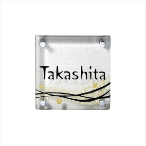 I[ GLASS&GOLD FOIL SIGN HAKU  NL1-N68BK w\D TC ˌx