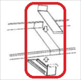 【送料無料】 岩井工業所 アプローチ オプション 本体750（先付後付共用） ジョイント ステンレス製 ＊本体と同時購入価格 『ひさし』