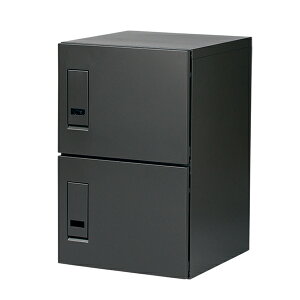 エスディエス 集合住宅向け宅配ボックス セミラージユニット 収納サイズ:45L×2 TK73-CG-R-A 『賃貸 マンション アパート 後付け 宅配ボックス ポスト一体型 防滴 大容量 暗証番号』 チャコール