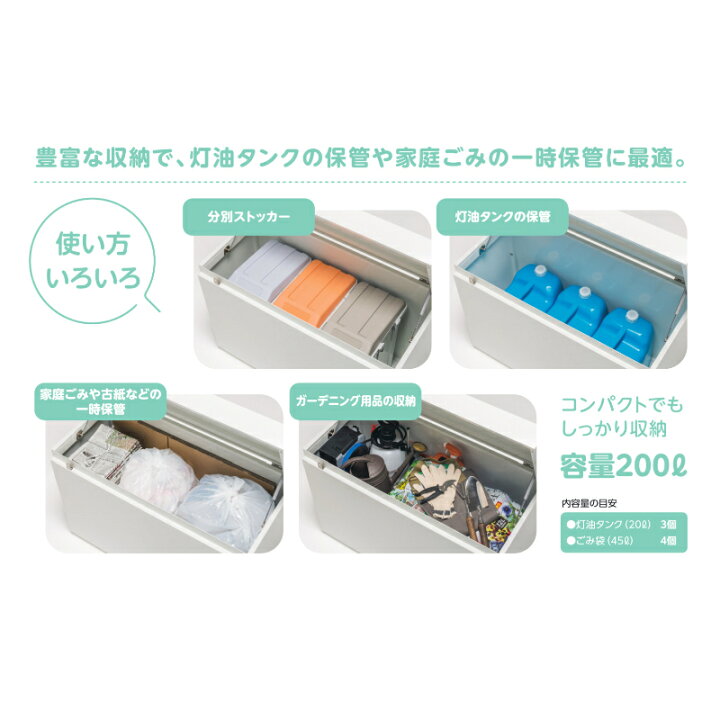 楽天市場】三協アルミ 小型収納ボックス マルチストッカー 容量200L  