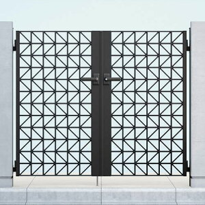 【送料無料】YKKAP シャローネ門扉 SC01型 07-10 門柱・両開きセット『ゲート 部材 ガーデン 住宅 境界 入口 塀 壁 diy おしゃれ 鋳物 洋風 門扉』