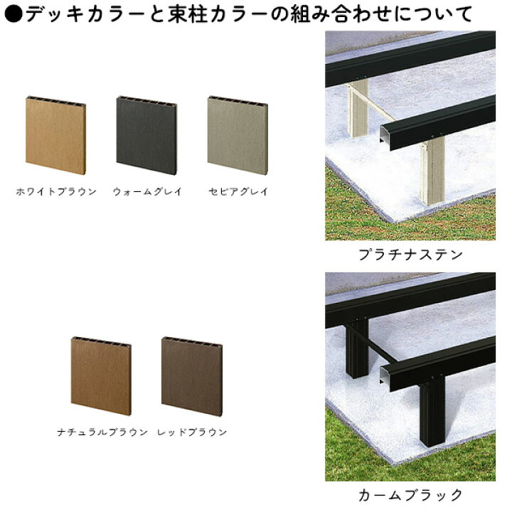 楽天市場】【送料無料】YKKAP リウッドデッキS 束柱Hタイプ(調整式 