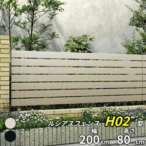 【個人宅送料無料】 YKKAP YKK ルシアスフェンス H02型 横板格子 本体 アルミ色 T80 H800 高さ80cm フェンス本体のみ 『フェンス 目隠し 横 スリット 格子 屋外 アルミ 庭 diy おしゃれ 柵 塀 風よけ