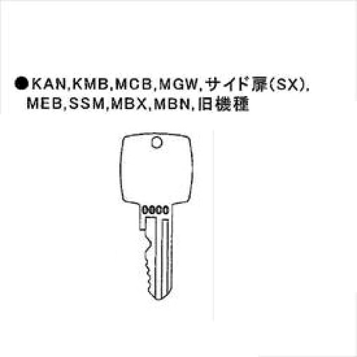 楽天市場 イナバ物置 物置用 スペアキー Kan Kmb Mcb Mgw サイド扉 Sx Meb Ssm Mbx Mbn 旧機種用 物置の鍵が紛失したときに エクステリアのキロ楽天市場支店