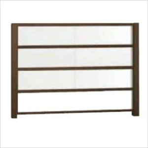 【木目調 目隠し ルーバー】リクシル Gスクリーン 横格子タイプ クリアマットパネル段数 3段 基本本体 H15 W20 『アルミフェンス 柵』