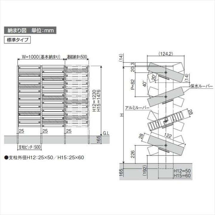 楽天市場 三協アルミ S ボーダー ウチミズ 追加用 1スパン 標準タイプ 幅500 高10ｍｍ 建築家がつくるデザインフェンス Uchi Mizu 単体購入不可 アルミフェンス 柵 エクステリアのキロ楽天市場支店