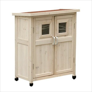 【欠品中次回11月30日入荷予定】Sスタイル 木製収納庫 SPG-002WHT ベランダ薄型収納庫920 『小型 物置小屋 屋外 DIY向け』 ホワイト