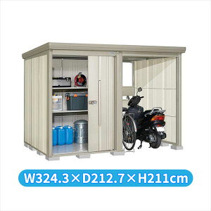 タクボ物置 TP/ストックマンプラスアルファ TP-31R19 一般型 『物置 屋外 大型 倉庫 小屋 収納庫 diy サイクルポート タイヤ テント 庭 おしゃれ』【追加金額で取付工事可能】 ムーンホワイト