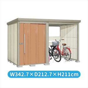 タクボ物置 TP/ストックマンプラスアルファ TP-S33R19 多雪型 『物置 屋外 大型 倉庫 小屋 収納庫 diy サイクルポート タイヤ テント 庭 おしゃれ』【追加金額で取付工事可能】 トロピカルオレ