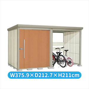 タクボ物置 TP/ストックマンプラスアルファ TP-37R19 一般型 『物置 屋外 大型 倉庫 小屋 収納庫 diy サイクルポート タイヤ テント 庭 おしゃれ』【追加金額で取付工事可能】 トロピカルオレ