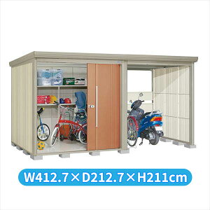 タクボ物置 TP/ストックマンプラスアルファ TP-S40R19 多雪型 『物置 屋外 大型 倉庫 小屋 収納庫 diy サイクルポート タイヤ テント 庭 おしゃれ』【追加金額で取付工事可能】 トロピカルオレ
