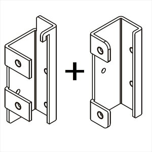 YKKAP アウターシェード 枠付け用選択部品セット 引違い窓 半外付 1枚仕様 セット(本体用ユニット+フックユニット) B1/B7/H2/S1/YW 7AN-GH