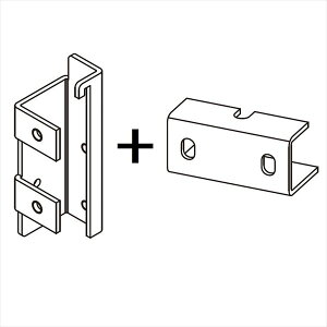 YKKAP アウターシェード 枠付け用選択部品セット 引違い窓 半外付 2枚仕様 セット(本体用ユニット+フックユニット) YS 7AN-GH-2 シルバー