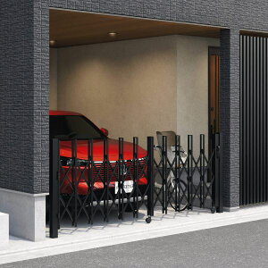 三協アルミ カーテンゲート スリムゲート 片開きタイプ 1712S H12(1200mm) キャスタータイプ 『カーゲート 伸縮門扉』