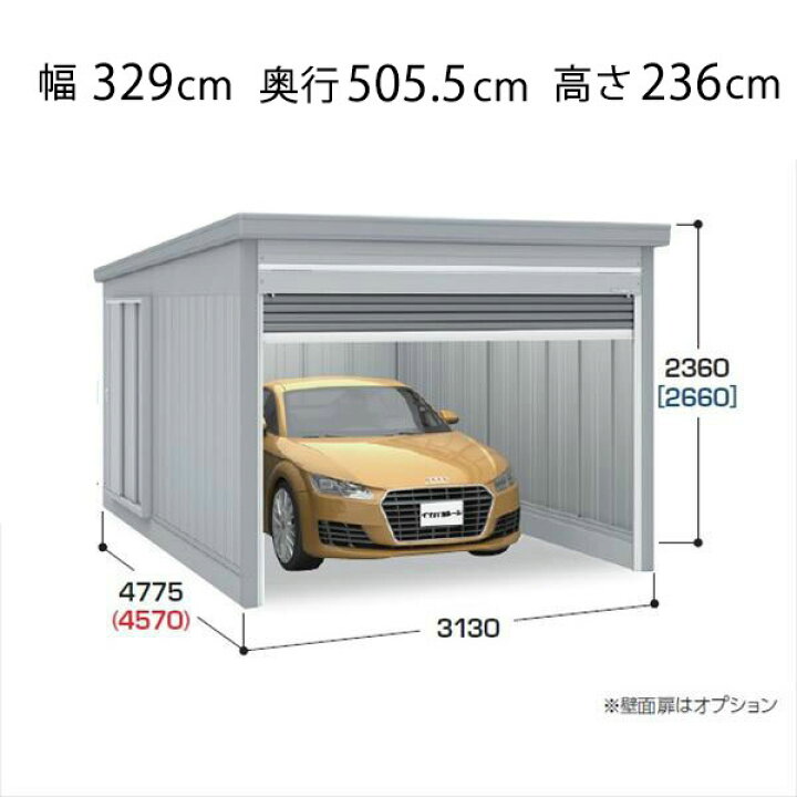 楽天市場 配送は関東 東海限定 イナバ物置 ガレーディア Grn 3147s 一般型 シャッター車庫 ガレージ エクステリアのキロ楽天市場支店