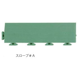 ミヅシマ工業 クッションチェッカー スロープ #A 70 × 250 × 15mm 1個 グリーン グリーン