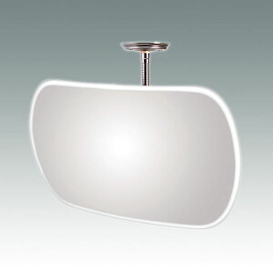 信栄物産 防犯ミラー室内用 フレキシブル 変形 285×450 枠:白 #FA-45W