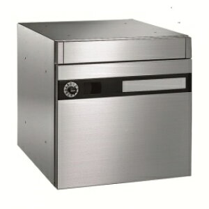 ナスタ 集合住宅用ポスト 前入前出タイプ 静音ラッチ錠 KS-MB602S-R (1戸用・受注生産品) 屋内用 『郵便ポスト』 ヘアーライン仕上 アクリル焼付塗装