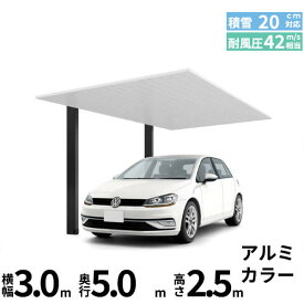 【商品のみ】カーポートSC 1台用 基本棟 ロング柱(H25) 30-50型 LIXIL リクシル 『カーポート1台用 アルミ屋根 ガレージ サイクルポート 屋根 おしゃれ diy おすすめ 人気 安い diy 』 アルミ形材色