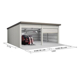 【マラソン対象】【配送のみ】【基本棟】ヨドコウ ヨド倉庫 基本棟 SOBU-5857LD 基本棟 標準屋根 『 ガレージ 車庫 シャッター バイク 自動車 自転車 倉庫 床 シャッター 』 ブラウニー