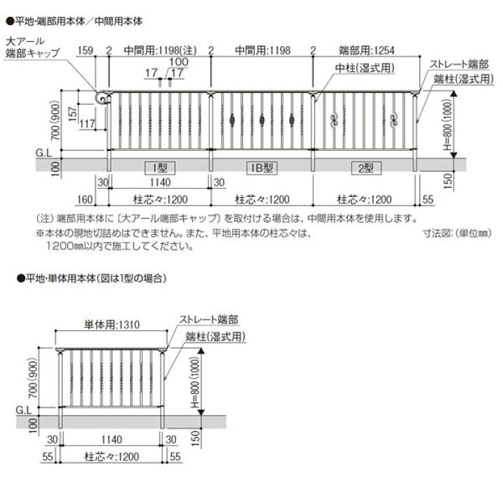 楽天市場】YKKAP シャローネ 歩行補助手すりシリーズ 1B型 本体 平地用 端部用(ストレート端部) T80 カームブラック : エクステリアのキロ楽天市場支店