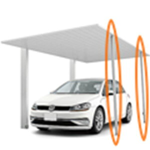 リクシル カーポート SC ミニ 着脱式サポート ロング柱(H25)用 『LIXIL』『自転車置場サイクルポート自転車屋根』