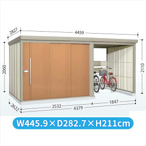 タクボ物置 TP/ストックマンプラスアルファ TP-Z43R26 『物置 屋外 大型 倉庫 小屋 収納庫 diy サイクルポート タイヤ テント 庭 おしゃれ』【追加金額で取付工事可能】 トロピカルオレンジ