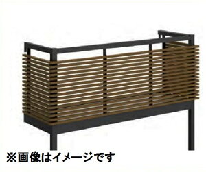 YKKAP ルシアスバルコニー 屋根置式 台形格子 関東間 ロング柱 2間×6尺 床材 樹脂製デッキ アルミ+木調カラー 『後付バルコニー 洗濯物干し場 リフォーム向け アルミ製』