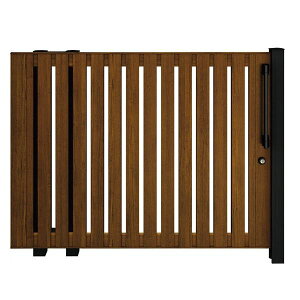 【送料無料】YKKAP ルシアススライド S02型 標準柱 12-16L 片引き 片面シリンダー錠セット 『たてストライプ ノンレール式引き戸 門扉』『ゲート 部材 ガーデン 住宅 境界 入口 塀 壁 diy おしゃ